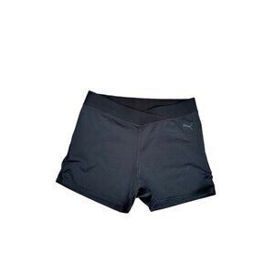 Puma Womens Black Athletic Shorts With Logo